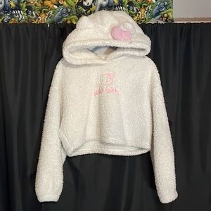 fluffy Hello Kitty hoodie